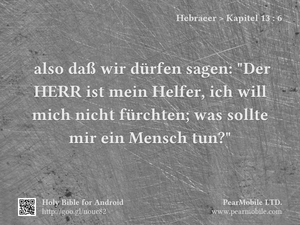 Hebraeer, Kapitel 13:6